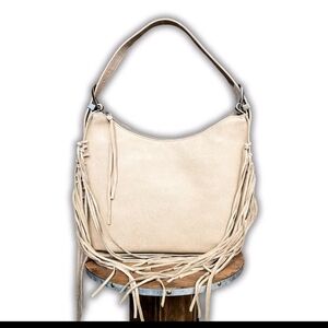 Montana West Fringe Cream Hobo Bag Concealed Carry